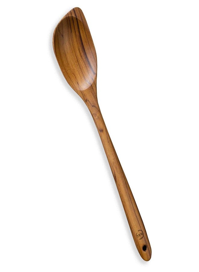 FAAY Teak Wooden Utensils, Healthy Spoon and Spatula Handcraft from High Moist-Resistance Teakwood for Non Stick Cookware (Corner Spoon - Right Hand) - Image 1