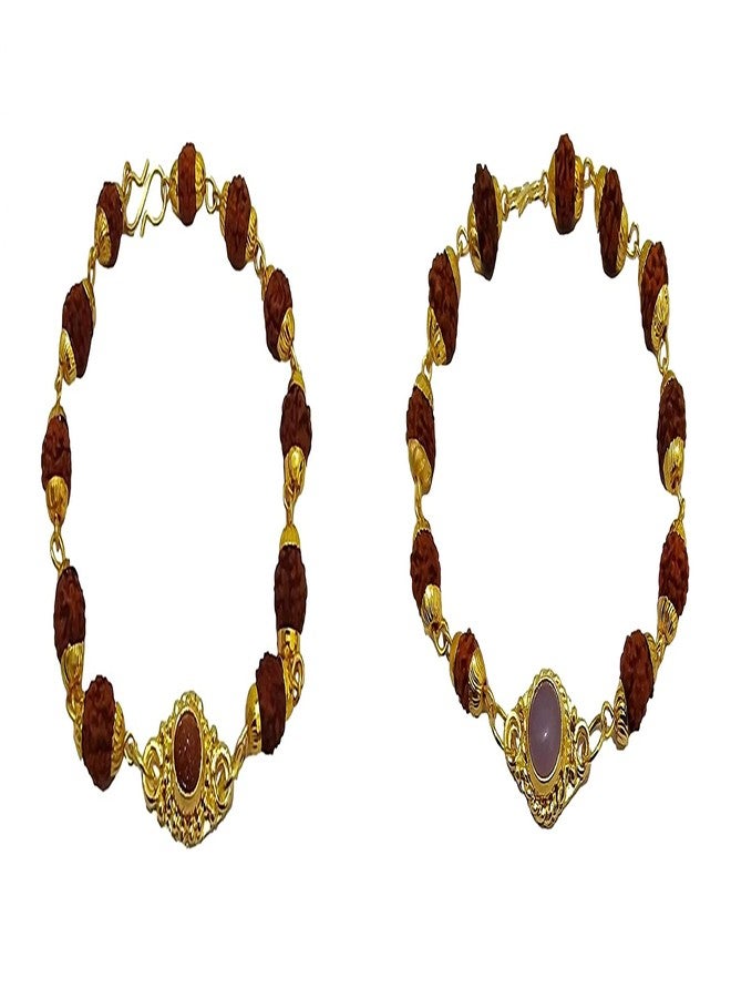athizay Rudraksha Bracelet For Men | Boys panchmukhi rudraksh Bead mens bracelets - Image 1