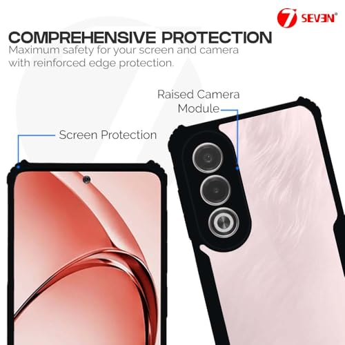 7-Seven 7SEVEN® Ipacky Back Cover for Oppo K12x 5G Mobile Back Case Shock Proof Design Camera Edges Protection Crystal Clear Phone Case Precise Cutouts Matte Black Soft Bumper Phone Cover - Image 3
