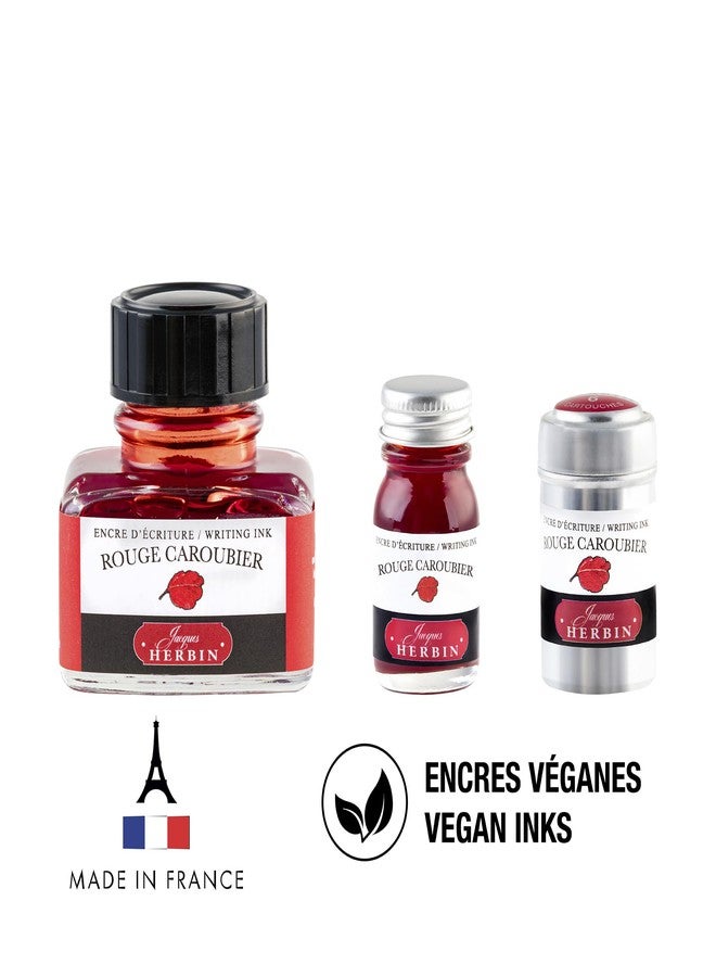 Jacques Herbin Herbin "D" Ink Bottle (Rouge Caroubier - 30ML) 13022T - Image 5