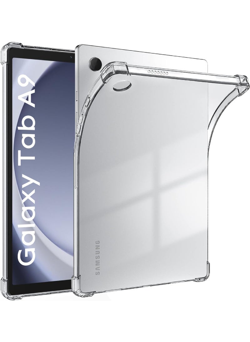 Case Cover for Samsung Galaxy Tab A9 8.7 inch(SM-X110 SM-X115 SM-X117) Air Slim Fit Shockproof Crystal TPU Protective Case Cover for Samsung Galaxy Tab A9 2023