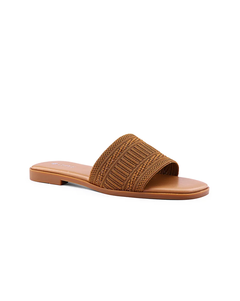 Womens blush-toned flat sandals