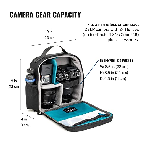 Tenba BYOB 9 Slim Backpack Insert - Turns any bag into a camera bag for DSLR and Mirrorless cameras and lenses – Blue (636-621) - Image 2