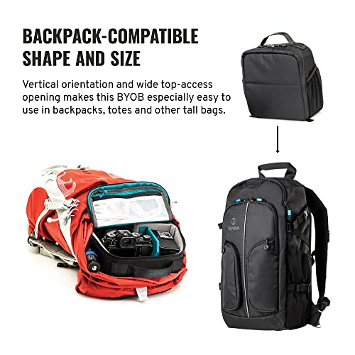 Tenba BYOB 9 Slim Backpack Insert - Turns any bag into a camera bag for DSLR and Mirrorless cameras and lenses – Blue (636-621) - Image 4