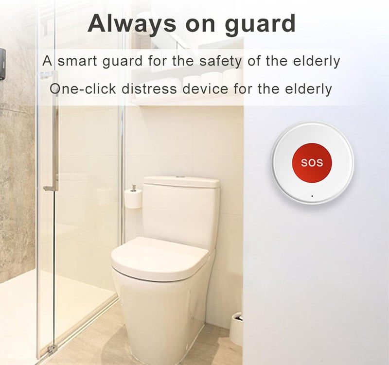 XUMIUZIY Wireless Caregiver Pager Life Alert Systems for Seniors, APP Control, 2.4G WiFi SOS Call Buttons, Wireless Emergency Buttons for Elderly, Pregnant Women, Patient - Image 4