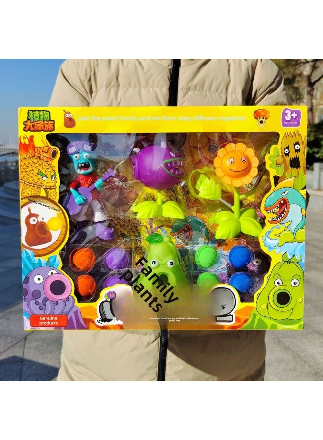 Plant Family Vs. Zombie Family Scene Simulation Children's Play Toy Suit Stall Night Market Wholesale-Color:Plants And Zombie 628-59 - Image 2