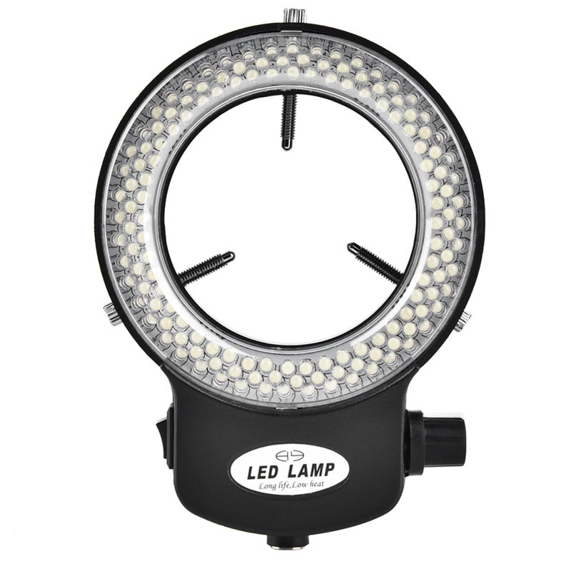 Microscope Camera 144 LED Beads Light Source Brightness Adjustable Ring Lamp   (Black) - Image 4