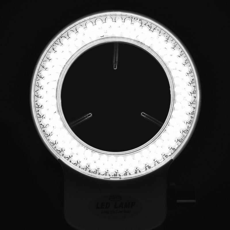 Microscope Camera 144 LED Beads Light Source Brightness Adjustable Ring Lamp   (Black) - Image 3