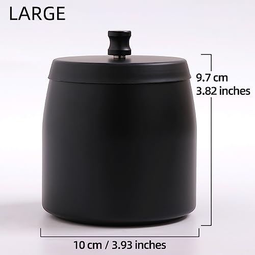 IN ONE Large Ashtray with Lid for Cigarette, Stainless Steel Smokeless Odorless Windproof Ash tray for Home Office Tabletop Outside Patio Outdoor Balcony(3.93"x3.2"x3.82") - Image 2