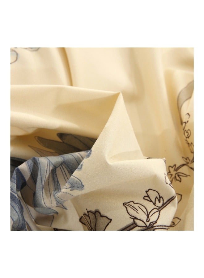 عام 3 قطعة مطبوعة أسفل غطاء لحاف البوليستر بيج / رمادي 1.2 م - Image 3