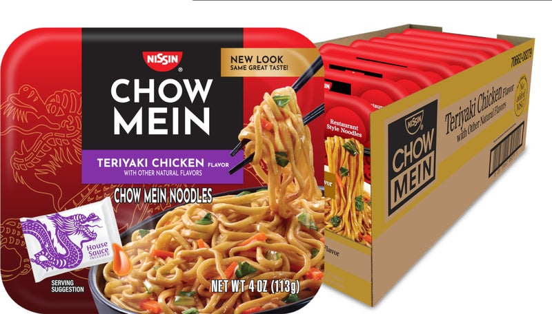 Nissin Chow Mein Noodles, Teriyaki Chicken, 4 Ounce (Pack of 8) - Image 1