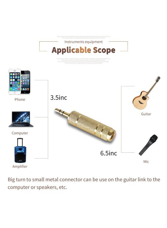 SUNYIN Guitar Amp Cord,Electric Guitar Cable 1/4 Inch Instrument Amp Cord Guitar Cord,3.5mm&6.5mm Converter Adapter,3.5mm Audio Cord,4 Picks(10ft) - Image 4
