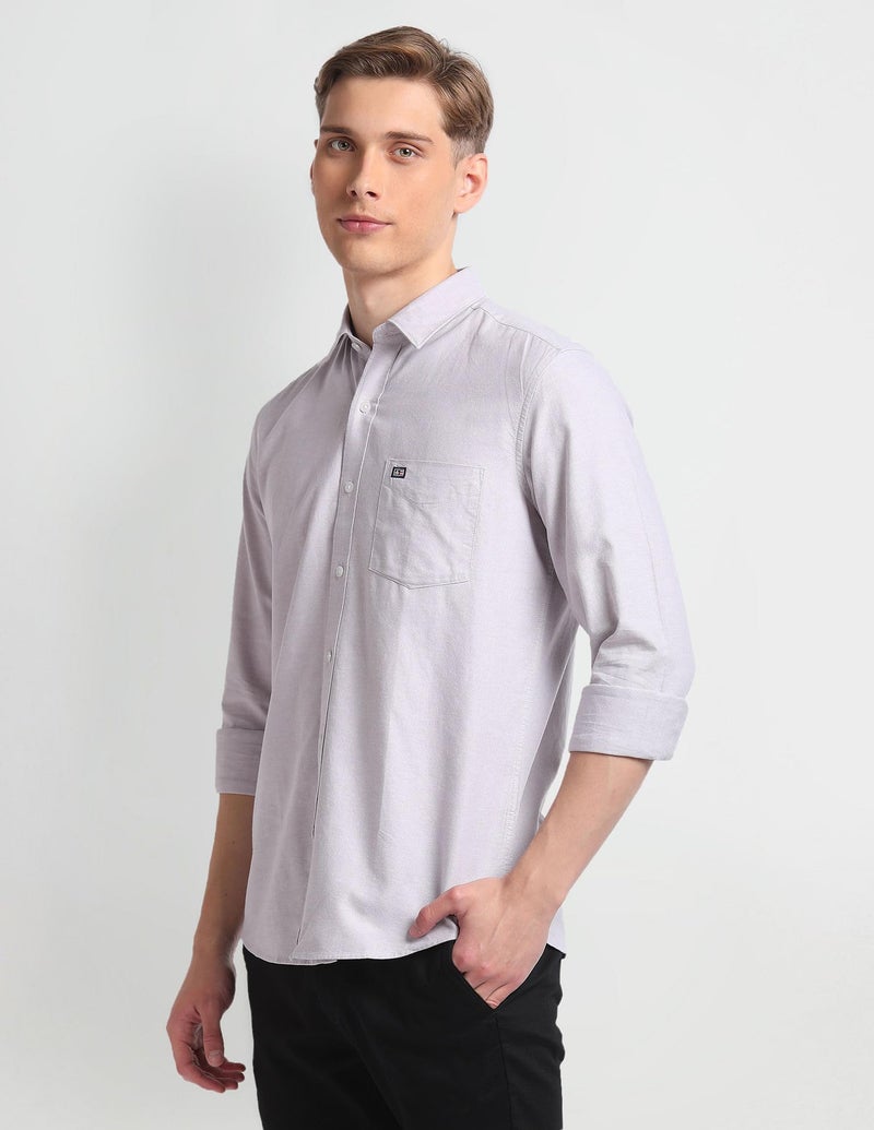Arrow Solid Slim Fit Mens Casual Shirts - 100% Cotton, Breathable & Comfortable, Full Sleeves Shirts for Men - 40, Beige - Image 5