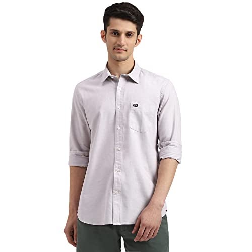 Arrow Solid Slim Fit Mens Casual Shirts - 100% Cotton, Breathable & Comfortable, Full Sleeves Shirts for Men - 40, Beige - Image 1
