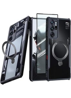 For Zte Nubia Red Magic 9 Pro Case Redmagic 9 Pro Plus Cover With Ring Stand Holde And Screen Protector Tpu Shookproof Drop Protection Bumper Back Cover Anti Fingerprint Matte Protective Casing