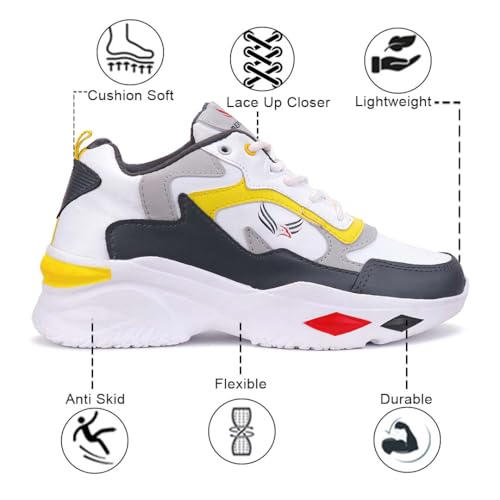 BERSACHE Premium Sports,Gym, Trending, Stylish Running Shoes For Men (Yellow),7 UK - Image 5