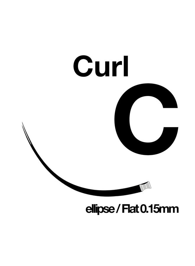 إميليستورز Desires Lashes من Emilystores Ellipse Eyelashes 0.15 مم سمك C طول الضفيرة 17 مم وصلات رموش مسطحة حجم ناعم لتمديد الرموش (Ellipseflat0.15C17Mm) - Image 3