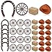 PPXMEEUDC 36PCS Western Party Decorations Mini Horseshoe Brown Cowboy Hat Wheel Hay Bales Suitable for Crafts Birthday Weddings and Cowboy Party Favors - Image 3
