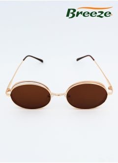 Breeze Womens' Fashion Leisure  Leisure Sunglasses Eye UV Protection Small round frame brown eyewear  - Image 1
