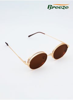 Breeze Womens' Fashion Leisure  Leisure Sunglasses Eye UV Protection Small round frame brown eyewear  - Image 2