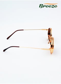 Breeze Womens' Fashion Leisure  Leisure Sunglasses Eye UV Protection Small round frame brown eyewear  - Image 3