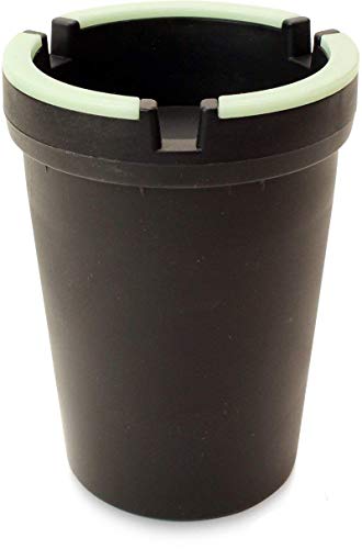 VIP Home Essentials Stub Out Glow in The Dark Car Holder Style Butt Bucket Ashtray (Black, Jumbo) - Image 1