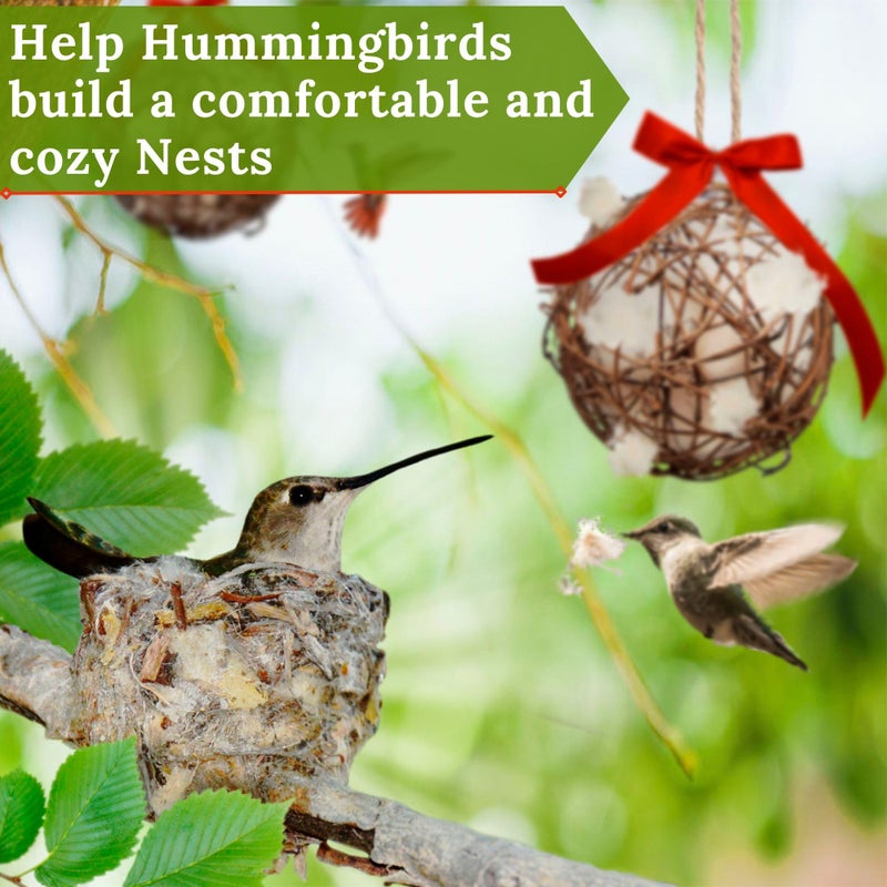 slivche Bird Nesting Material â€“ Hummingbird Nesting Material - Natural Nest Bedding Refill for Hummingbirds Parakeets Finches Canaries Wrens Wild Birds â€“ Ideal Supplies for Cages Gardens Nesting Boxes 3.6 oz - Image 4
