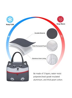 Excefore Lunch Bag, Tote Bag for Women Wide Open Insulated Cooler Bag, Water-Resistant Thermal Leak-Proof Lunch Organizer for Men Girls Children Outdoor Picnic Work  - Image 3