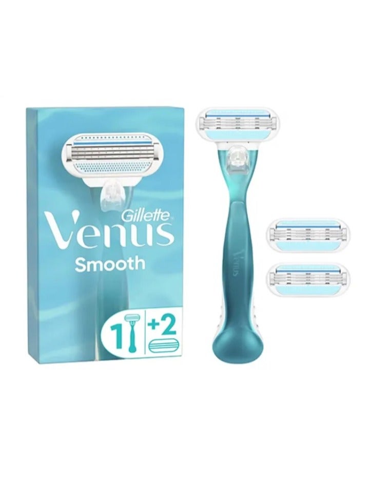 فينوس سموث مقبض حلاقة للسيدات +2  قطع غيار لشفرات الحلاقة - Image 1