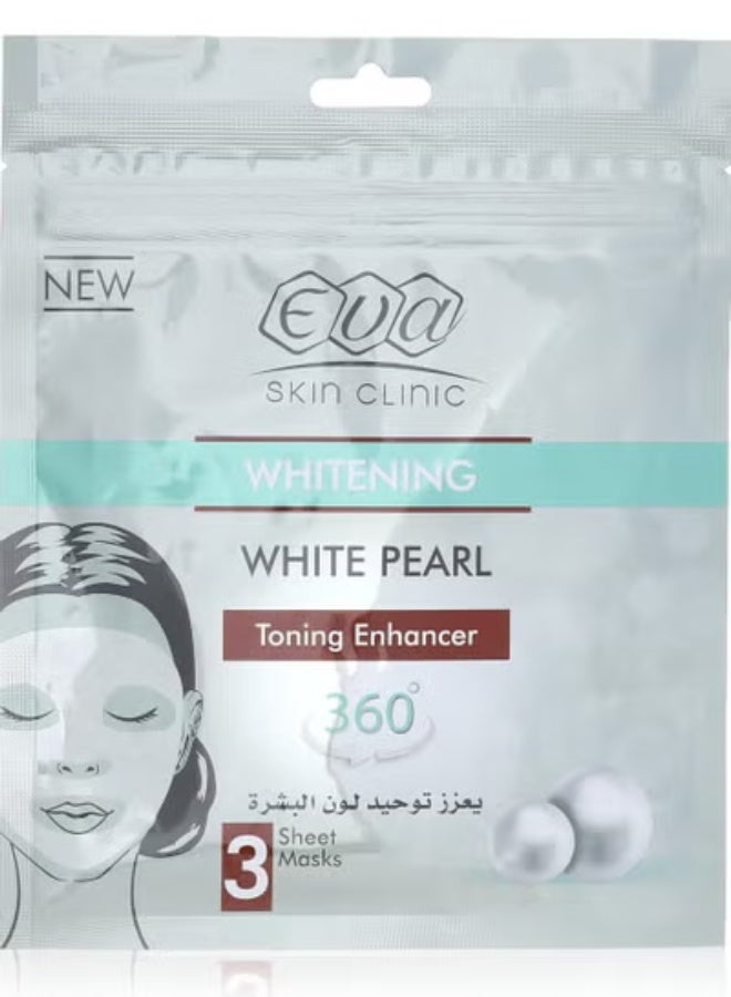 إيفا إيڤا سكين كلينيك قناع ورقي باللؤلؤ الأبيض 3 قطع 42 مل