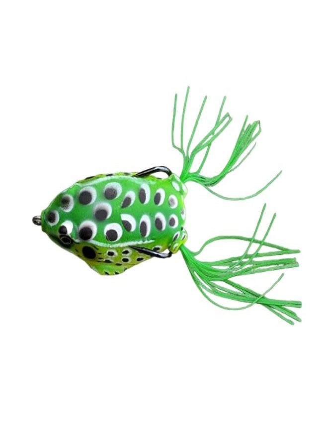 AUF Fishing Hook Isa Fish Top Water Frog Lure -(Green/White spot) - Image 4