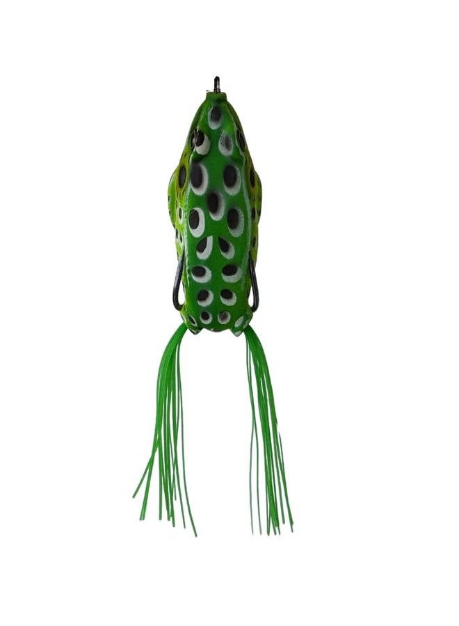 AUF Fishing Hook Isa Fish Top Water Frog Lure -(Green/White spot) - Image 2