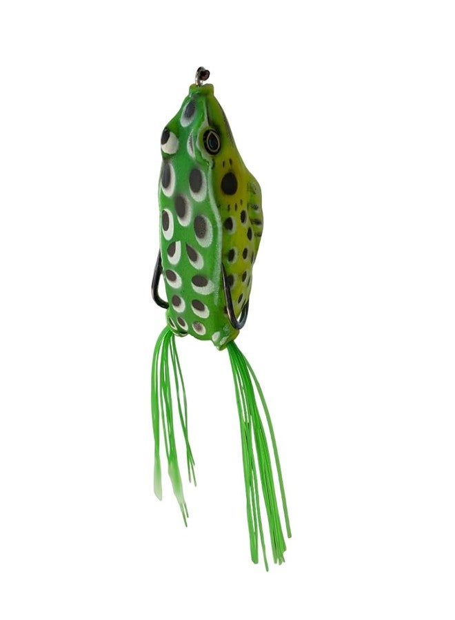 AUF Fishing Hook Isa Fish Top Water Frog Lure -(Green/White spot) - Image 3