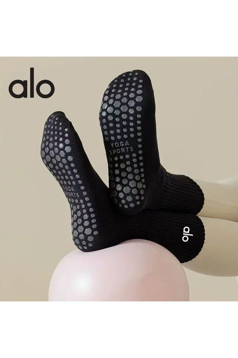 alo alo yoga sports pure cotton socks, sweat-absorbing, odor-proof, running and fitness long tube, men's and women's one-piece set - Image 2