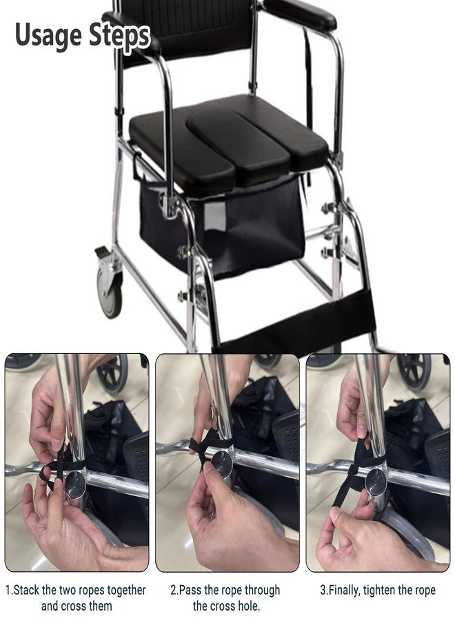 MESINURS Wheelchair Underneath Storage Carrier - Elderly Walker Mesh Organizer Bag Rollator Under Seat Accessories - Image 4