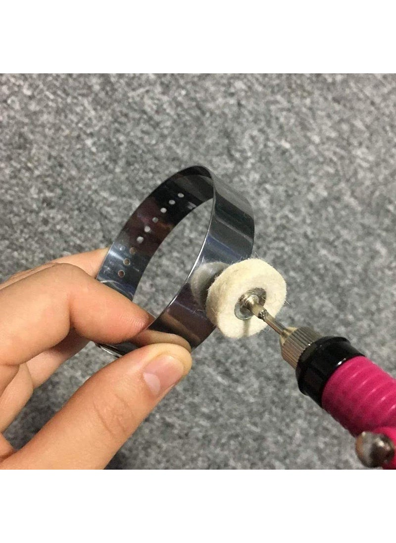 DIY Crafts Diy Crafts 10911 11787 Mounted Cotton Polishing Buff Wheel 2.35mm Shank for Dremel Rotay Tools, Multicolor, Pack of 10  - Image 4