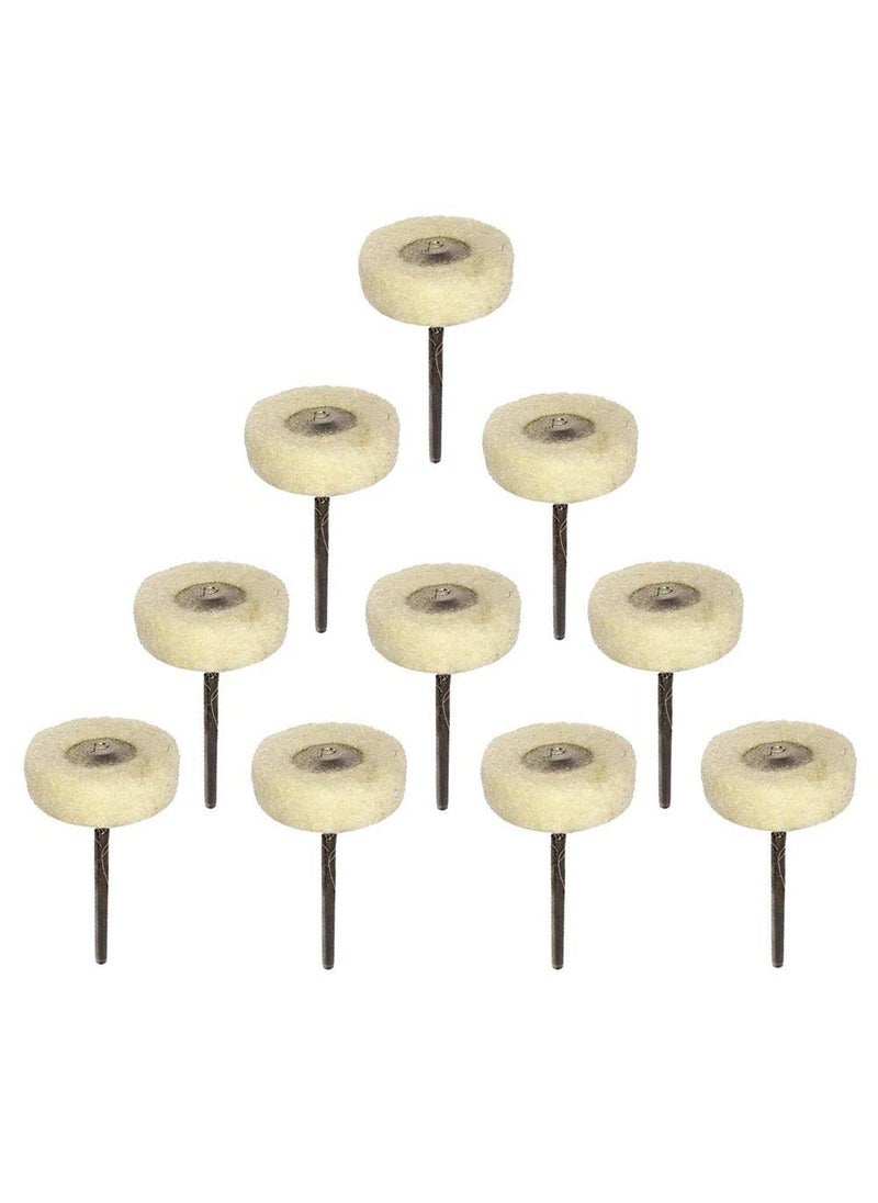 DIY Crafts Diy Crafts 10911 11787 Mounted Cotton Polishing Buff Wheel 2.35mm Shank for Dremel Rotay Tools, Multicolor, Pack of 10  - Image 2