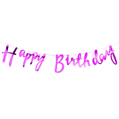 SOI Happy Birthday Decoration Pink Colour (43 Pcs) | Chrome And Confetti Balloons | Happy Birthday Banner | Arch Glue Dot And Balloon | Birthday Decoration Items For Girl - Image 3
