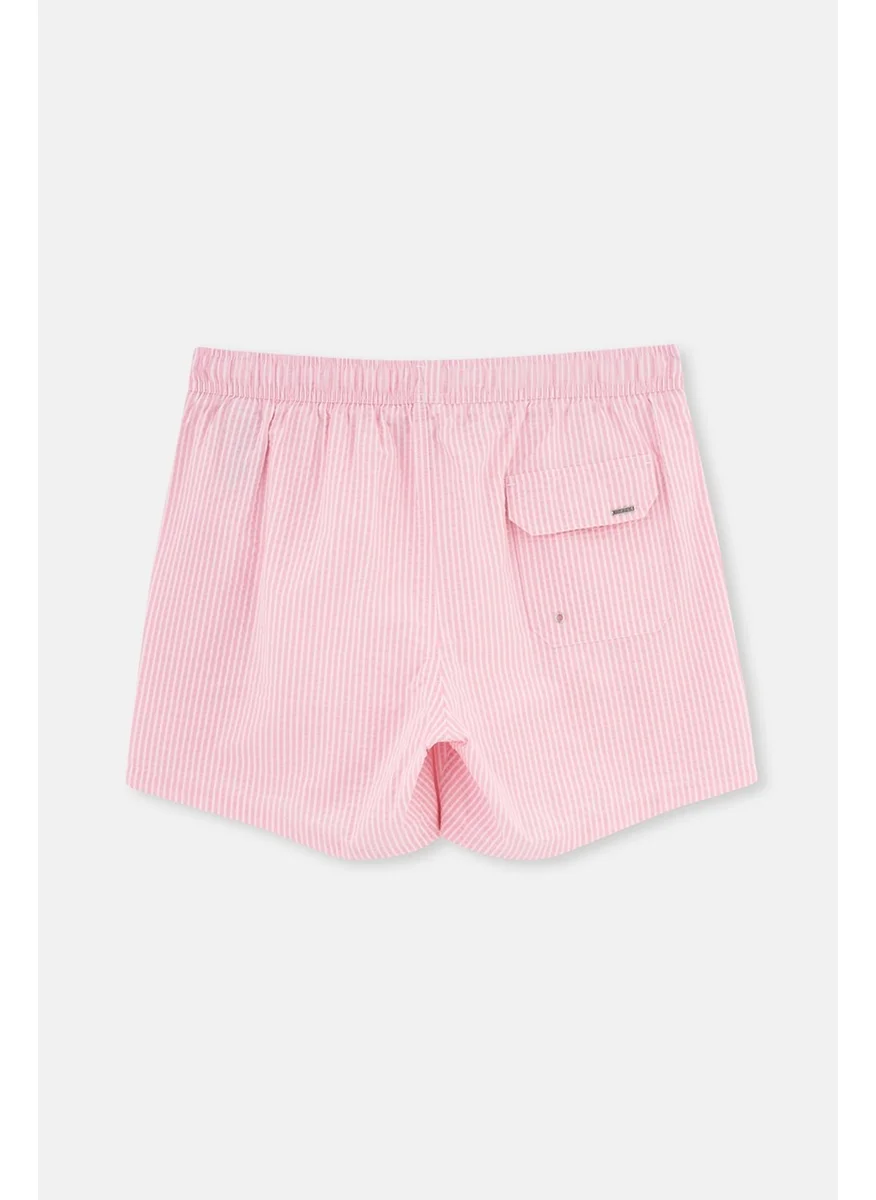 dagi White-Pink Short Striped Shorts