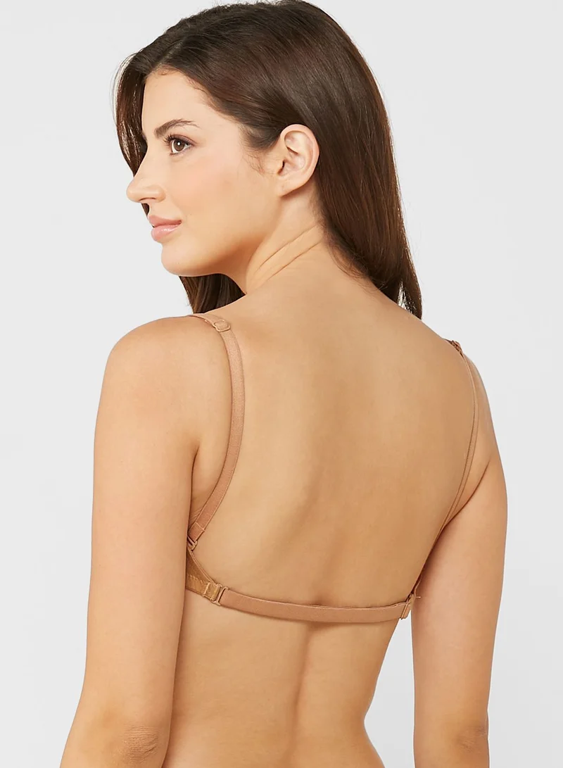 Clovia Cotton Rich Lightly Padded Non-Wired Multiway Backless T-Shirt Bra
