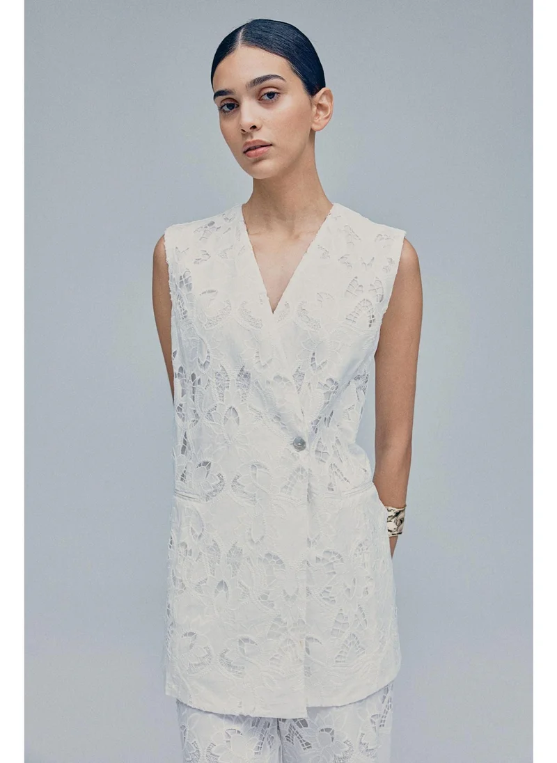 H&M Broderie anglaise waistcoat