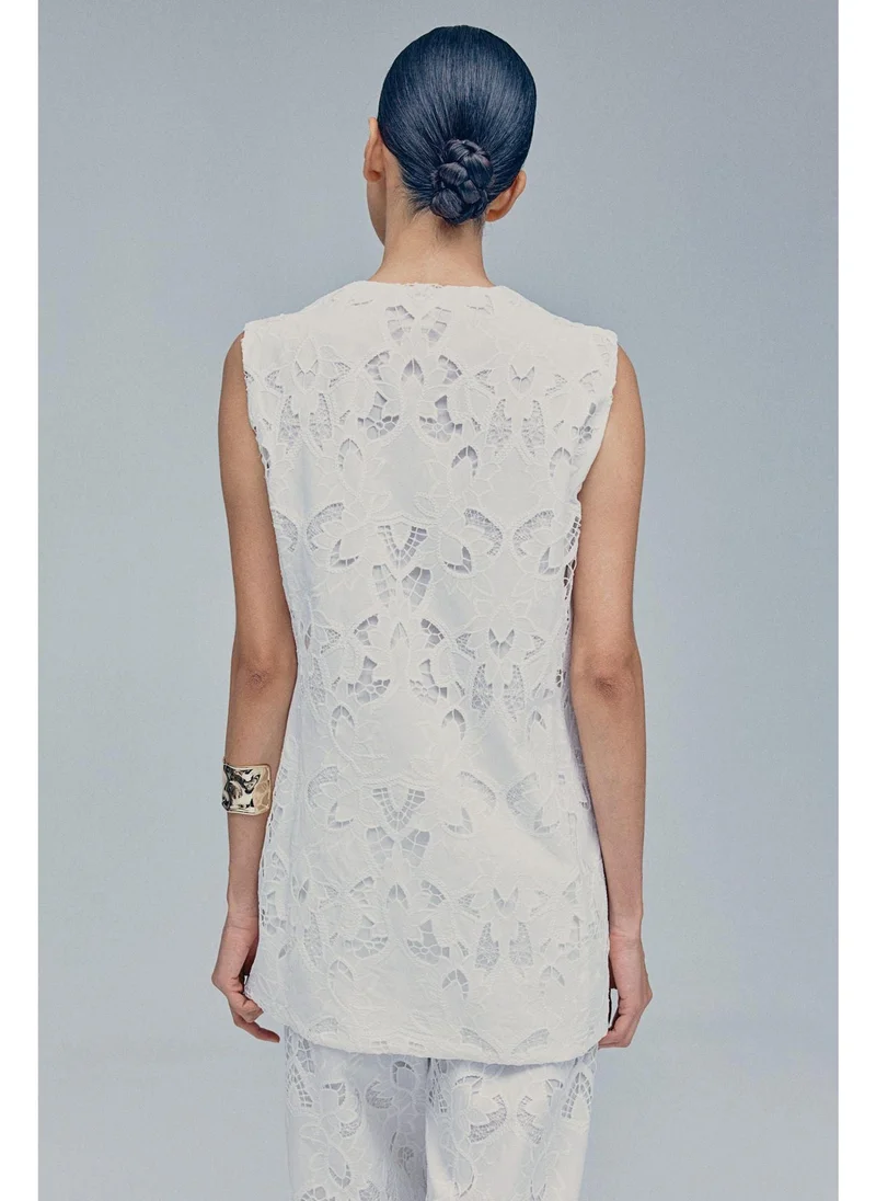 H&M Broderie anglaise waistcoat