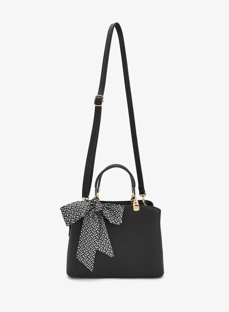 Flora Bella By Shoexpress Flora Bella Grian Pu Double Handle Bag With Detachable Shoulder Strap