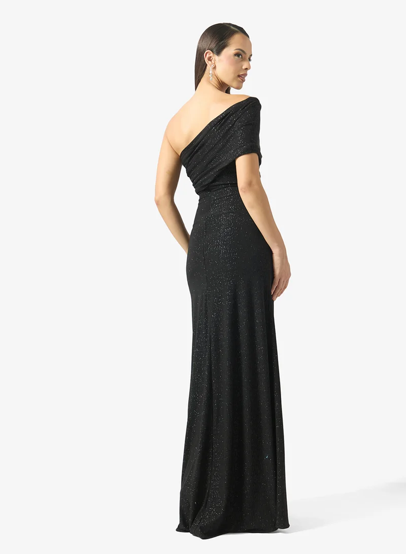 Namshi X  One Shoulder Shimmer Gown for Women | Best Price UAE
