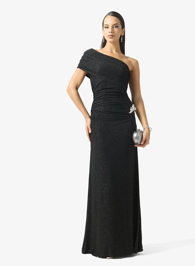 Namshi X  One Shoulder Shimmer Gown for Women | Best Price UAE