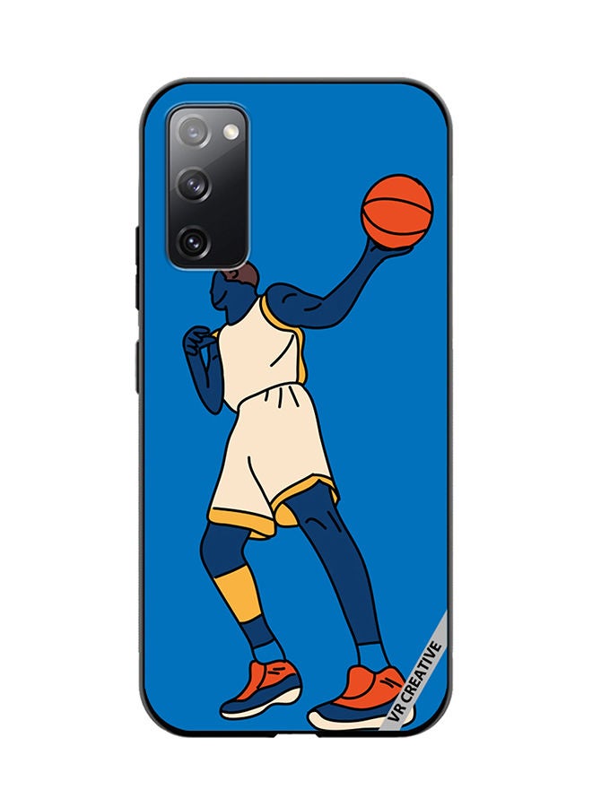 VR CREATIVE Protective Case Cover For Samsung Galaxy S20 FE 5G Basketball Player In Action With Ball Design Multicolour - Image 1