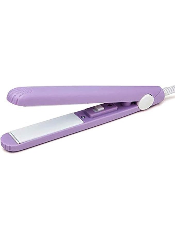 مكواة شعر صغيرة محمولة للنساء، مناسبة للشعر القصير واللحية.