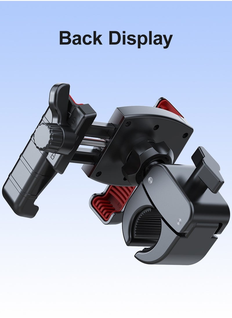 Generic Cycling Phone Mount, Bicycle/Motorcycle Phone Holder, 360° Adjustment, Half-frame Style Does Not Affect Photography, 4.5-7 Inch, Black and Red  - Image 2