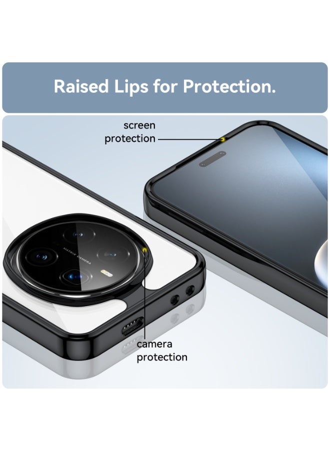 SanHu for Honor Magic 7 Pro 5G Case Cover, High Quality Hard Backplane Soft Border Pure and Bright Comfortable Feel Cell Phone Protective Case for Honor Magic 7 Pro 5G, Black - Image 5