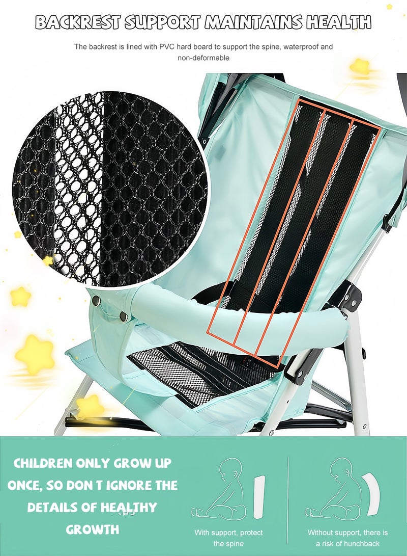 Mababy Ultra-Lightweight Foldable Baby Stroller for Babies 6-36 Months, Portable Travel  Buggy with Reclining Seat, One-Hand Fold, PVC Back Support & Shock Absorption - 3.7kg, Load up to 27kg - Image 4